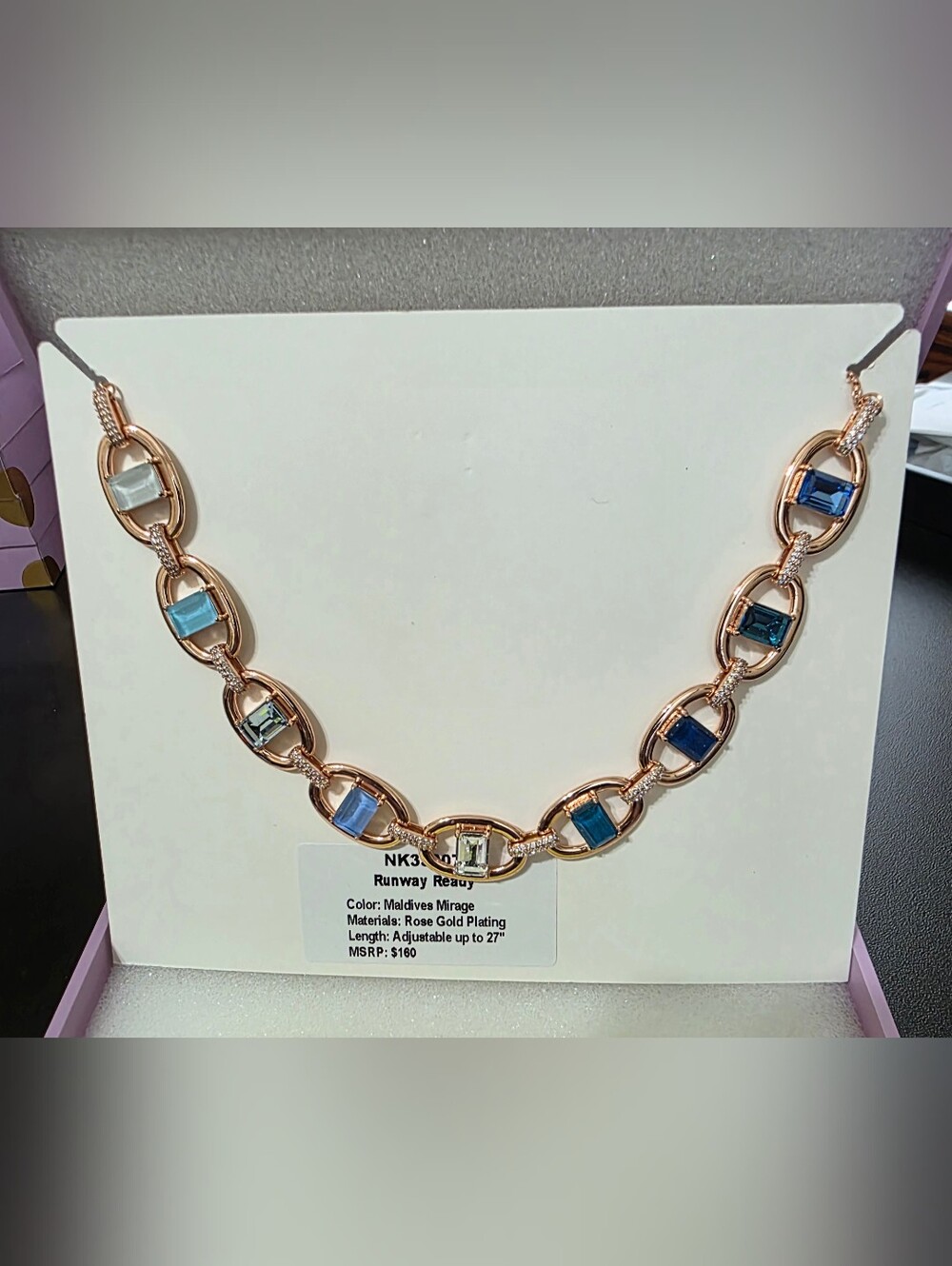 Maldives Mirage Rose Gold Plated Jewel Candy Necklace
